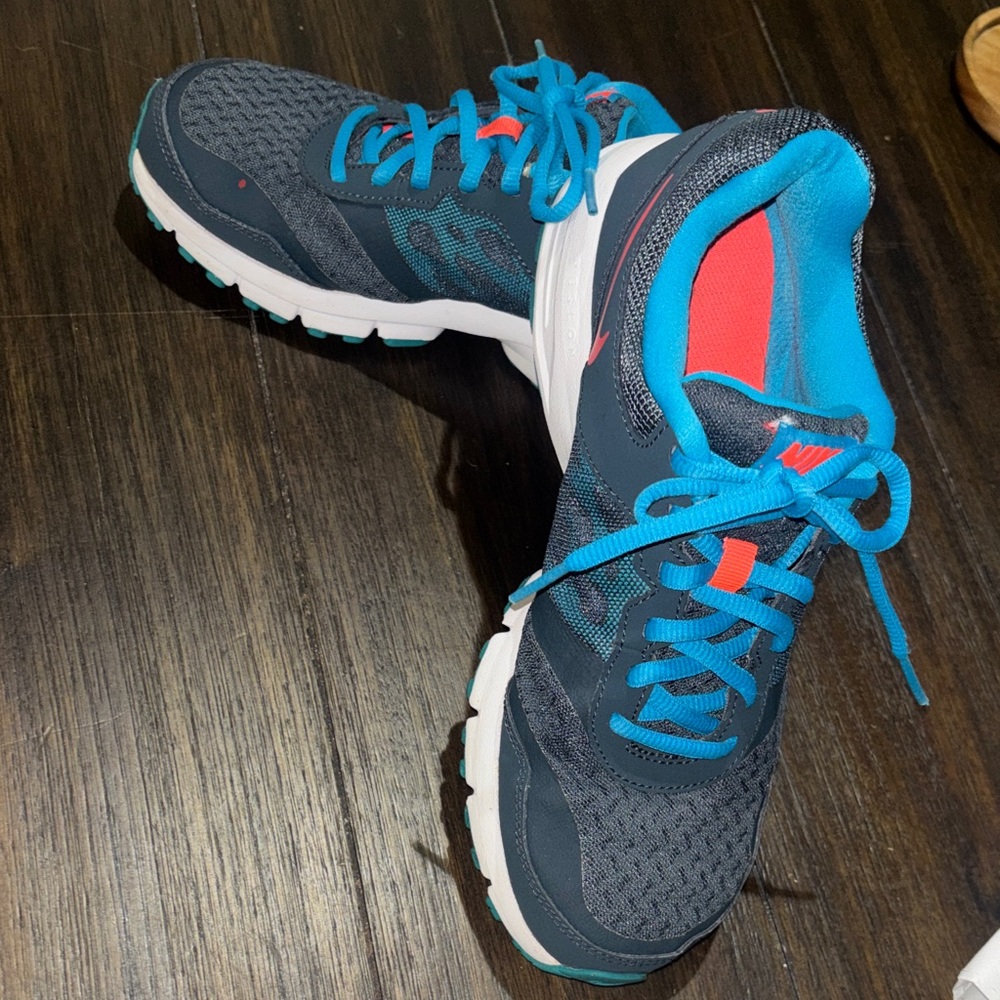 Nike Air  Dark Gray and Blue Athletic Sneakers